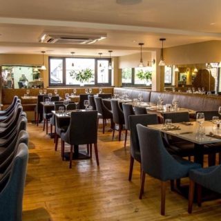 Butlers Restaurant, bar and terrace in Arundel, West Sussex, restaurant and bar furniture by DeFrae Contract Furniture London.