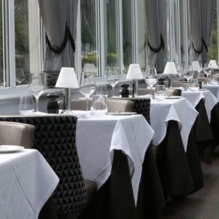 Restaurant furniture by DeFrae Contract Furniture at Marco Pierre White in Hinckley, Leicestershire.