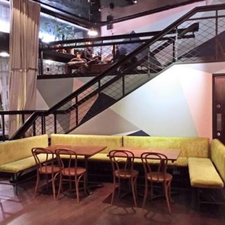 Bar Restaurant furniture by DeFrae Contract Furniture at Empire Bar at The Hackney Empire