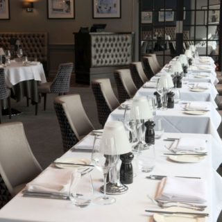 Restaurant furniture by DeFrae Contract Furniture at Marco Pierre White in Hinckley, Leicestershire.