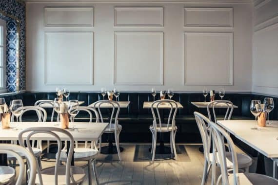 Restaurant furniture at Le Bab London by DeFrae Contract Furniture
