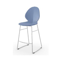 Basil Sled Base Bar Stool Calligaris available from DeFrae Contract Furniture Blue