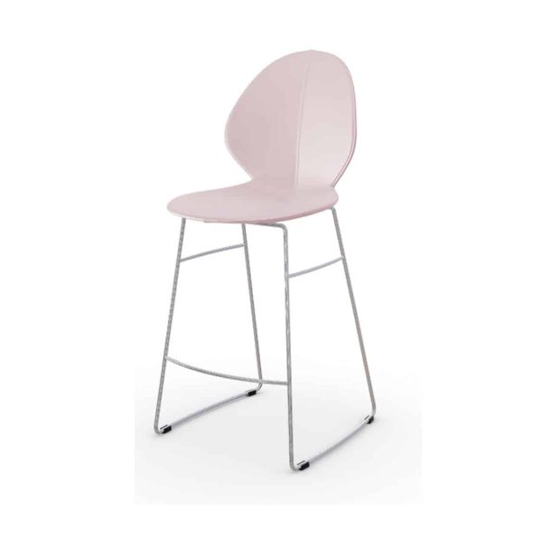 Basil Sled Base Bar Stool Calligaris available from DeFrae Contract Furniture Pink