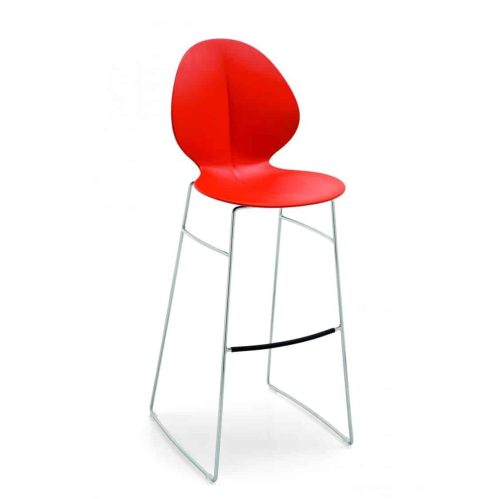 Basil Sled Base Bar Stool Calligaris available from DeFrae Contract Furniture Red Hero