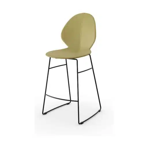 Basil Sled Base Bar Stool Calligaris available from DeFrae Contract Furniture Tan