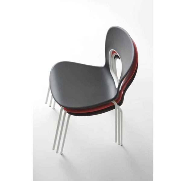 Blog Side Chair Red Gaber at DeFrae Contract Furniture Colours Stackable