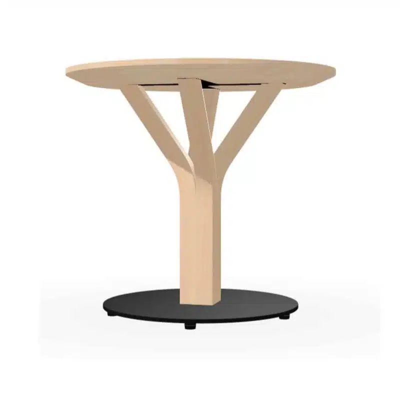 Bud Table Bloom Ton DeFrae Contract Furniture Natural with black base