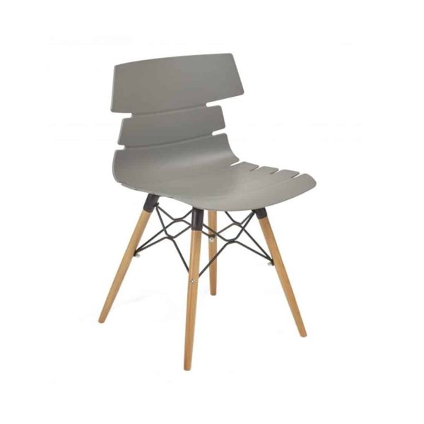 Cavendish Side Chair Wooden Legs DeFrae Contract Furniture Grey