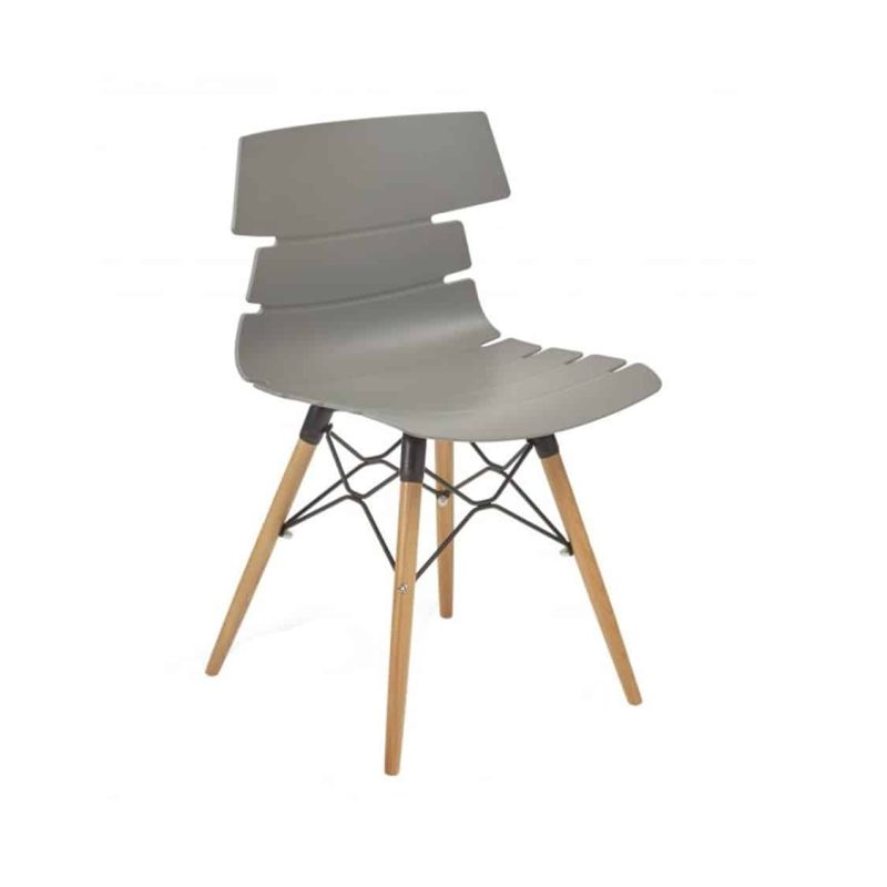 Cavendish Side Chair Wooden Legs DeFrae Contract Furniture Grey