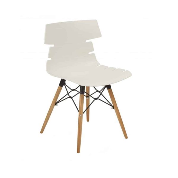 Cavendish Side Chair Wooden Legs DeFrae Contract Furniture White