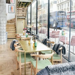 Restaurant coffee shop cafe furniture at Timmy Green London Victoria by DeFrae Contract Furniture