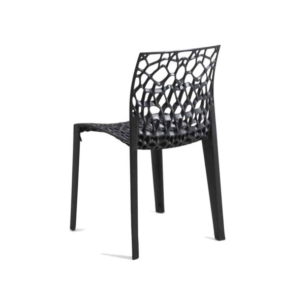 Coral side chair eco friendly and stackable black