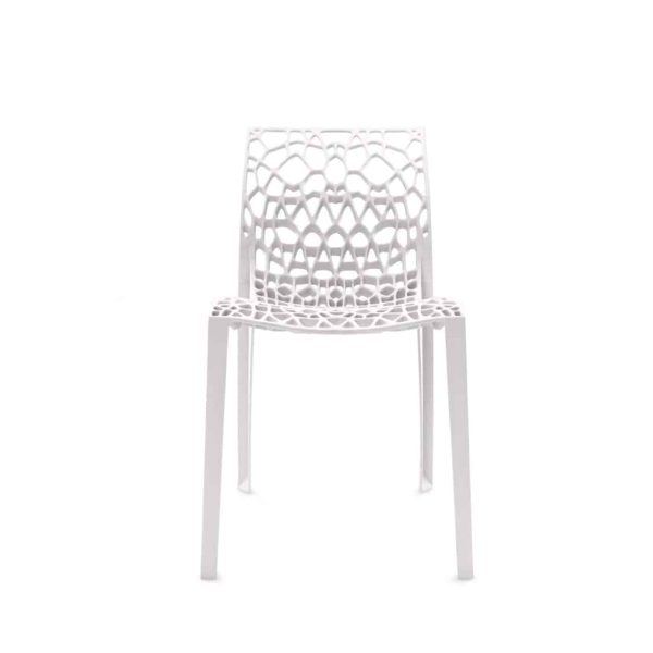 Coral side chair eco friendly and stackable white