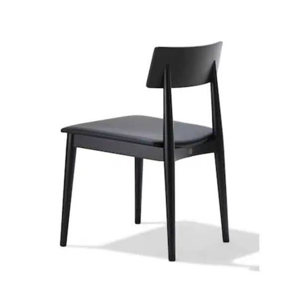 Crack side chair DeFrae Contract Furniture Black Stained Wood Chair