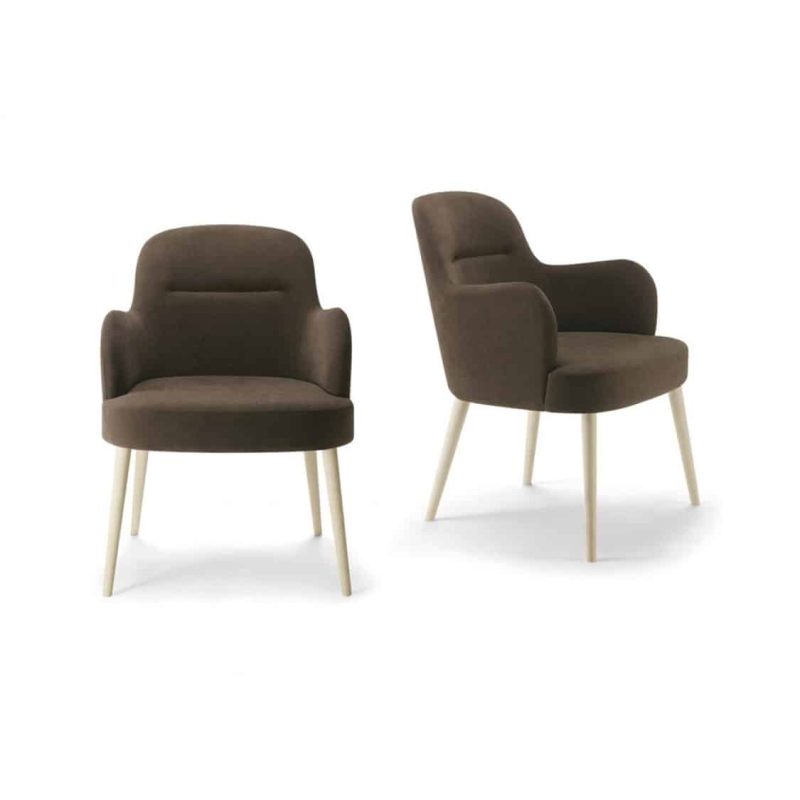 Da Vinci Armchair 02 110 DeFrae Contract Furniture Natural Legs
