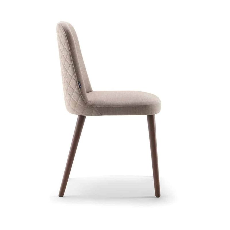 Da Vinci Side Chair 01 DeFrae Contract Furniture Quilted Back Side View