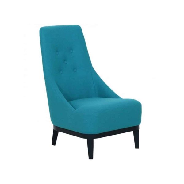 Donna Lounge Armchair high back Sits DeFrae Contract Furniture Blue Front