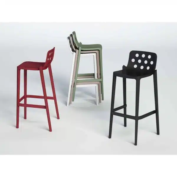 Dory Stackable Bar stool Isidoro Gaber at DeFrae Contrcat Furniture Colours 2