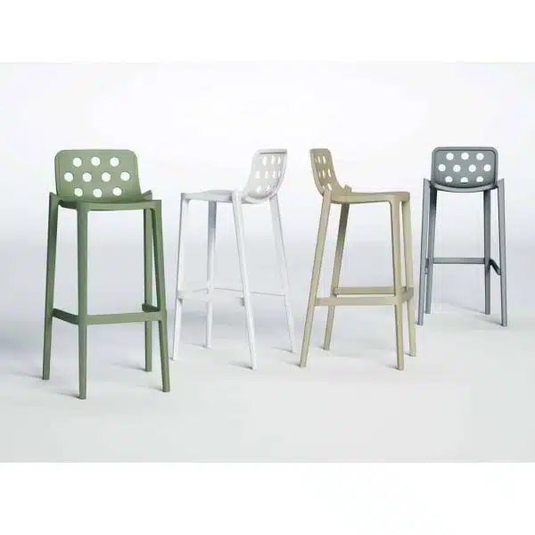 Dory Stackable Bar stool Isidoro Gaber at DeFrae Contrcat Furniture Colours