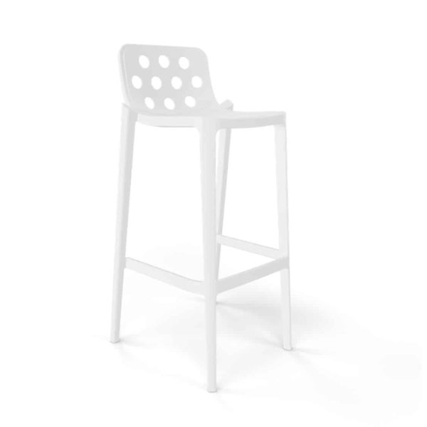 Dory Stackable Bar stool Isidoro Gaber at DeFrae Contrcat Furniture White