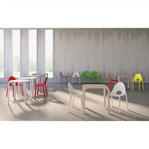 Drop Table and Chairs Infiniti Design at DeFrae Stackable