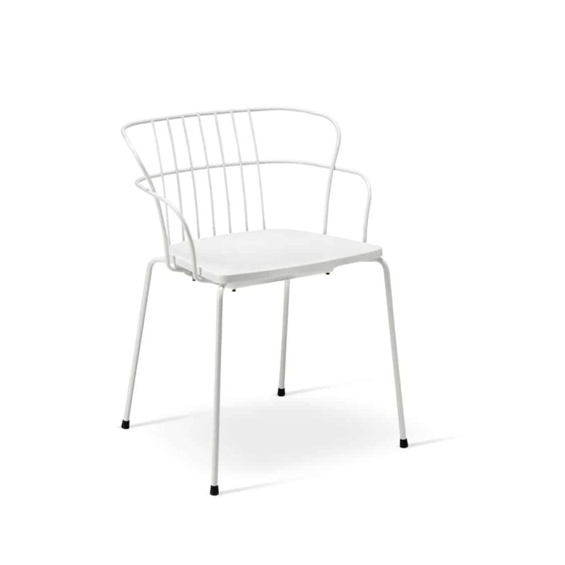 Flint Armchair Et Al available from DeFrae Contract Furniture Upholstered Seat White