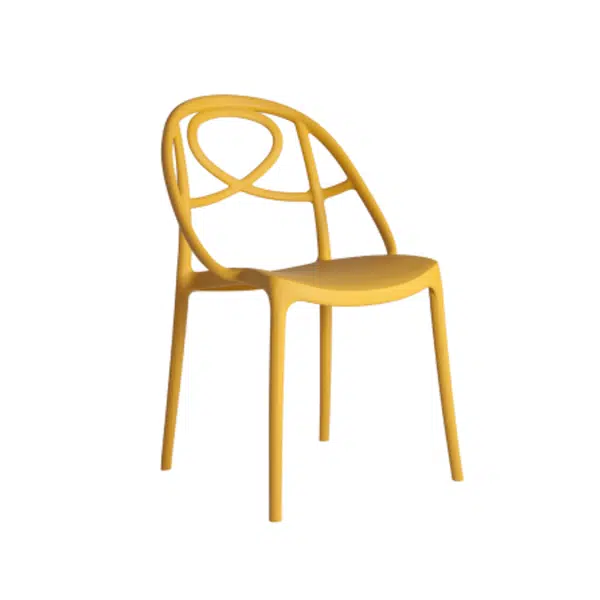 Galaxy Etoile P Side Chair DeFrae Contract Furniture Mustard Yellow