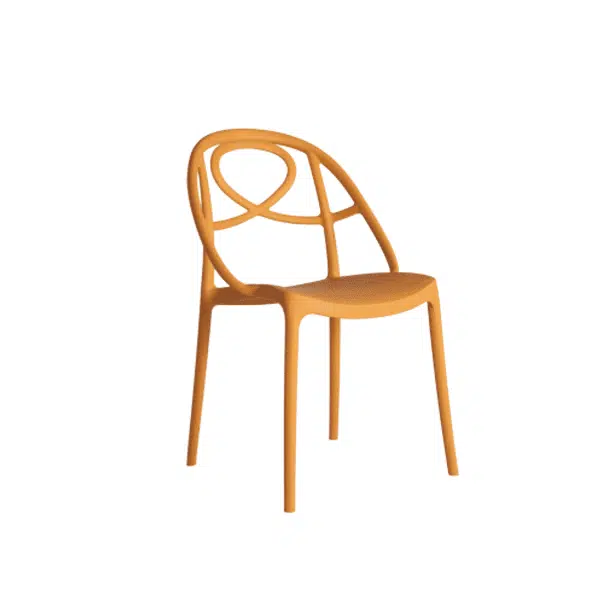 Galaxy Etoile P Side Chair DeFrae Contract Furniture Orange