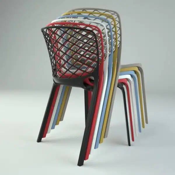 Gamera SIde Chair Stackable Colours at DeFrae Contract Furniture