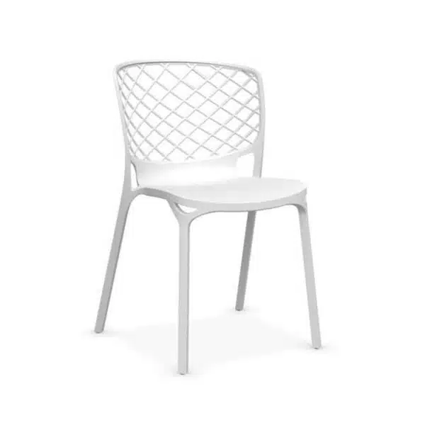 Gamera SIde Chair Stackable at DeFrae Contract Furniture White
