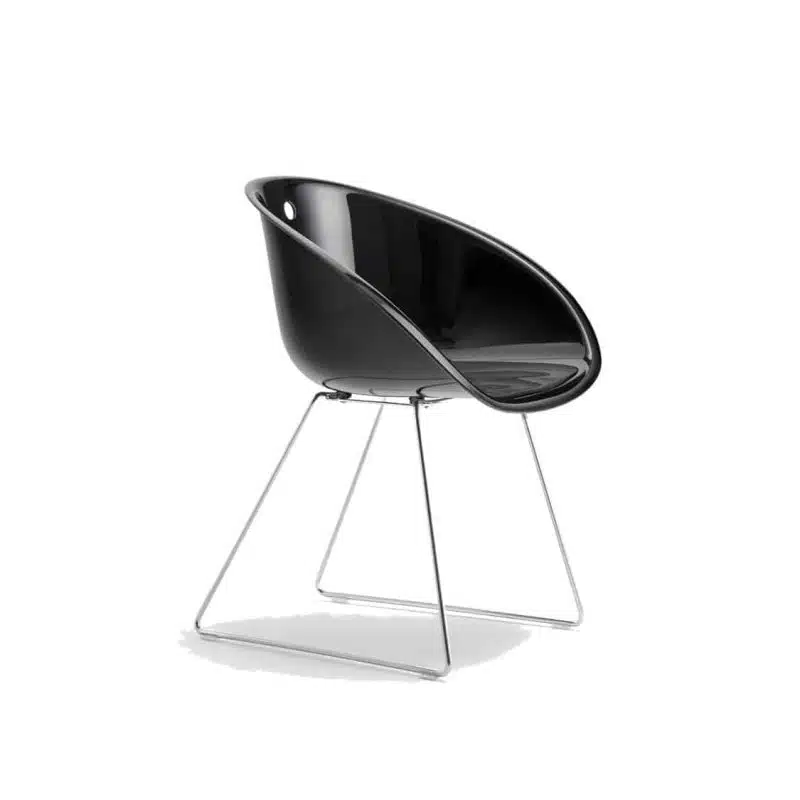 Gliss 921 Armchair Sled Base Pedrali at DeFrae Contract Furniture Black