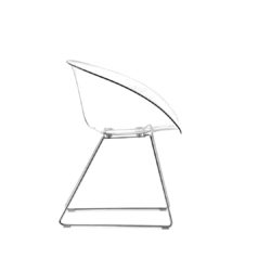 Gliss 921 Armchair Sled Base Pedrali at DeFrae Contract Furniture Transparent