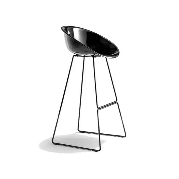 Gliss Bar Stool 906 Black Sled Base Pedrali at DeFrae Contract Furniture