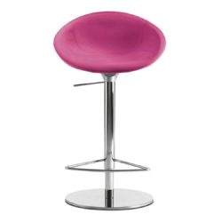 Gliss Bar Stool 980 Upholstered Heigh Adjustable Round Base With Footrest Pedrali at DeFrae