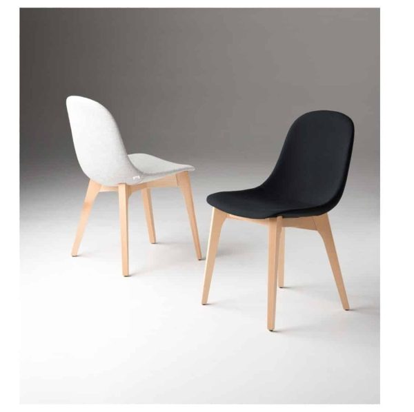 Gotham WS Side Chair DeFrae Contract Furniture Black And White