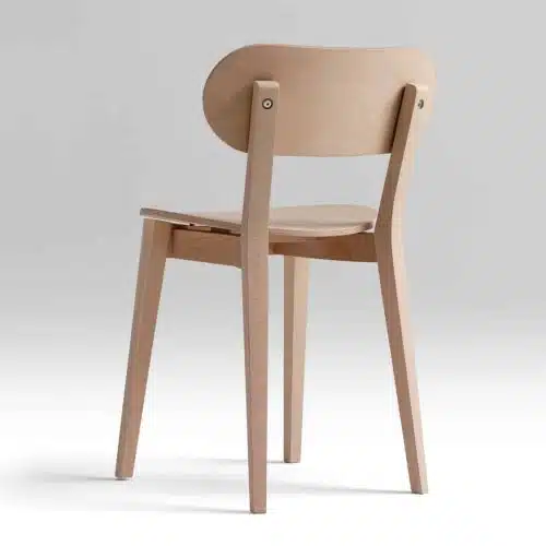 Grady Side Chair Gradisca Billiani Wooden DeFrae Contract Furniture Back View