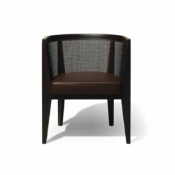 The Grand hotel tub chair is an elegant chair forming part of a family of seats which also include a fine-dining side chair, armchair and bar stool.