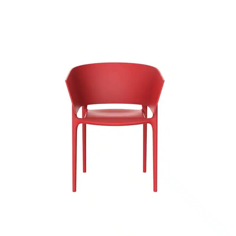 Greve Armchair Vondom Africa Stackable At DeFrae Contract Furniture Red