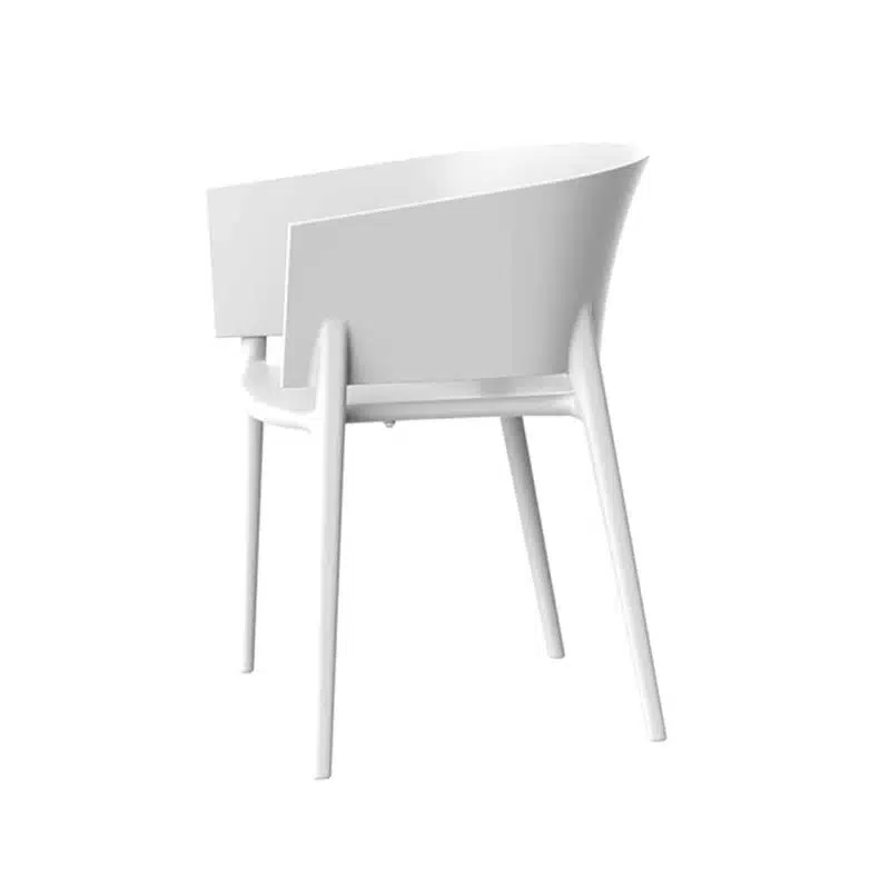 Greve Armchair Vondom Africa Stackable At DeFrae Contract Furniture White Side
