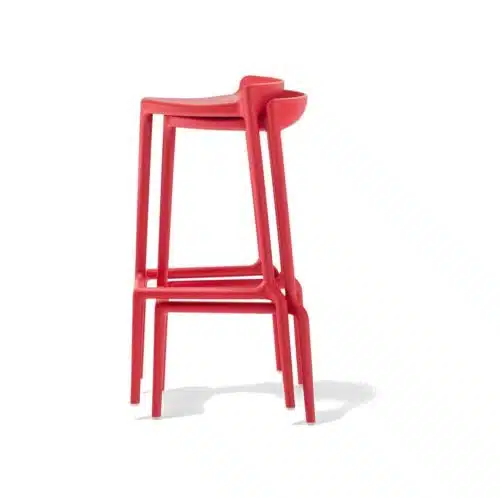 Happy Bar Stool Pedrali at DeFrae Contract Furniture Red Stackable