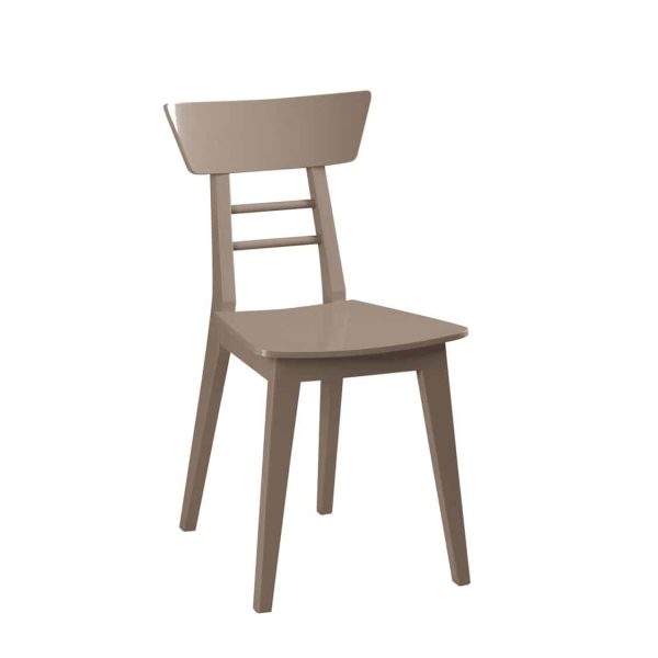 Harlow Side Chair Wood Restaurant Chair DeFrae Contract Furniture Grey