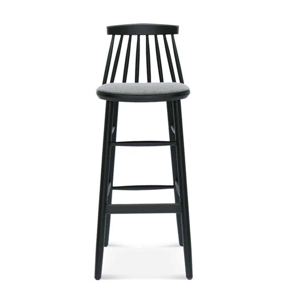 Hartley Bar Stool Spindle Back Wood Bar Stool J77 Model Upholstered Seat