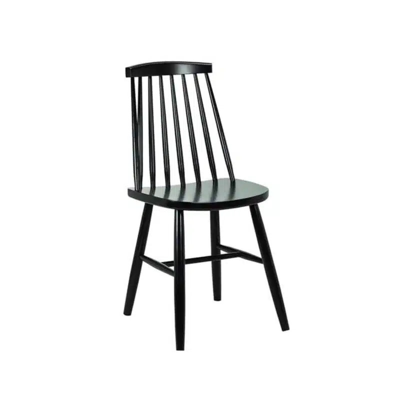 Henry Side Chair Spindle Back Wood Chair Cottage DeFrae Contract Furniture Black