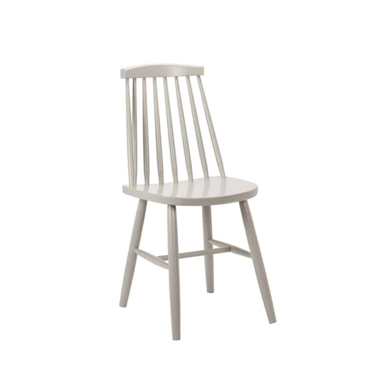 Henry Side Chair Spindle Back Wood Chair Cottage DeFrae Contract Furniture Grey