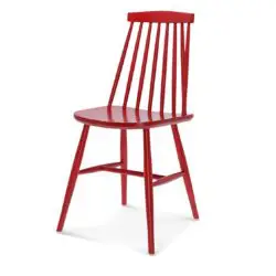 Henry Side Chair Spindle Back Wood Chair Cottage DeFrae Contract Furniture Red