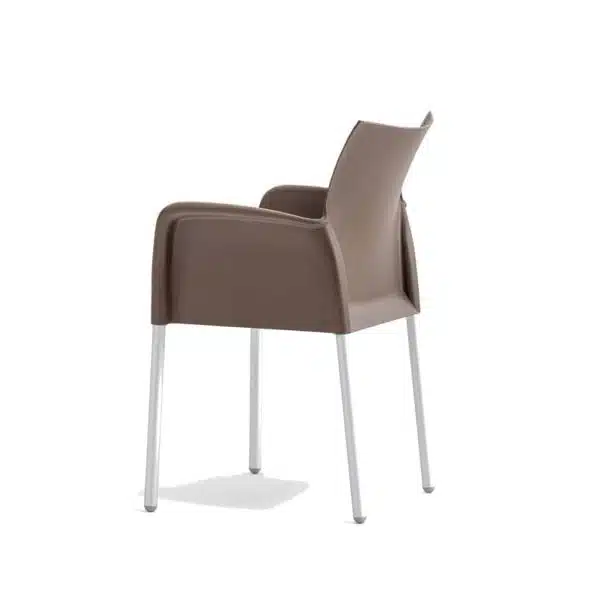 Ice Armchair Pedrali at DeFrae Contract Furniture Brown Back View