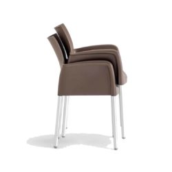 Ice Armchair Pedrali at DeFrae Contract Furniture Brown Stackable