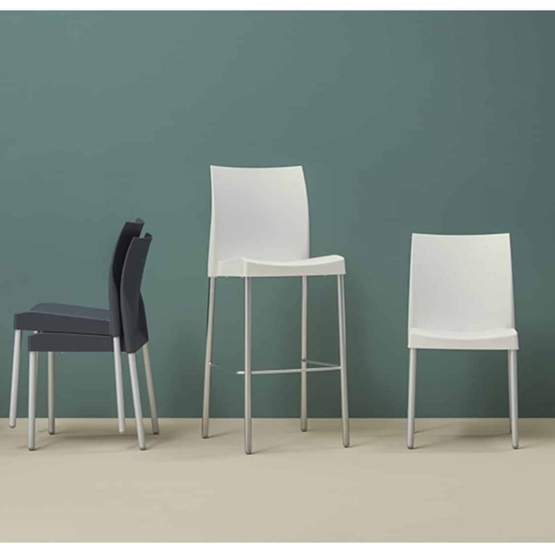 Ice Bar Stool Pedrali at DeFrae Contract Furniture In Situ White