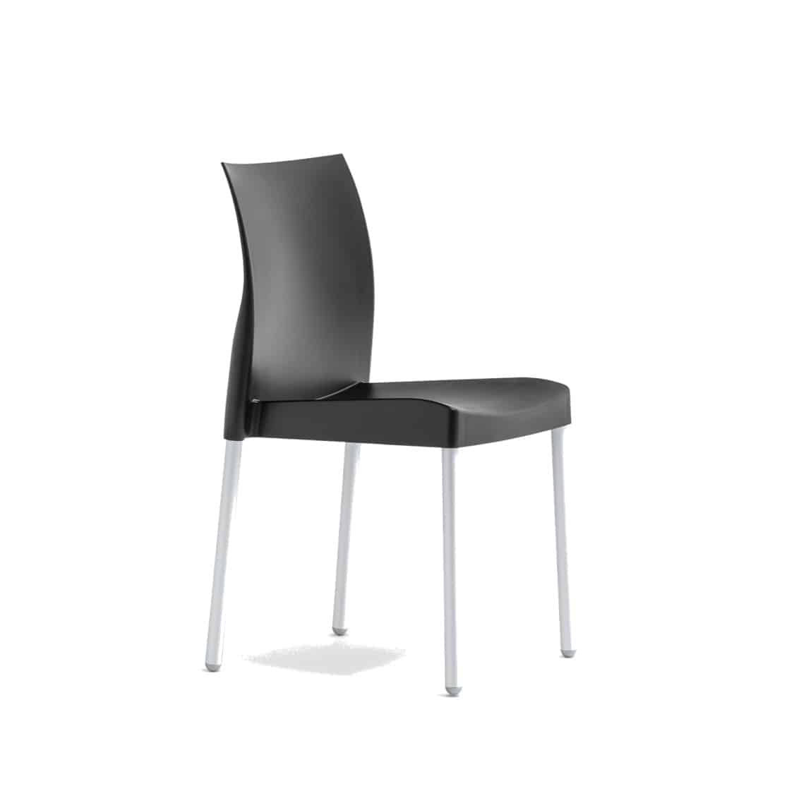 Ice Side Chair Pedrali at DeFrae Contract Furniture Stackable Black