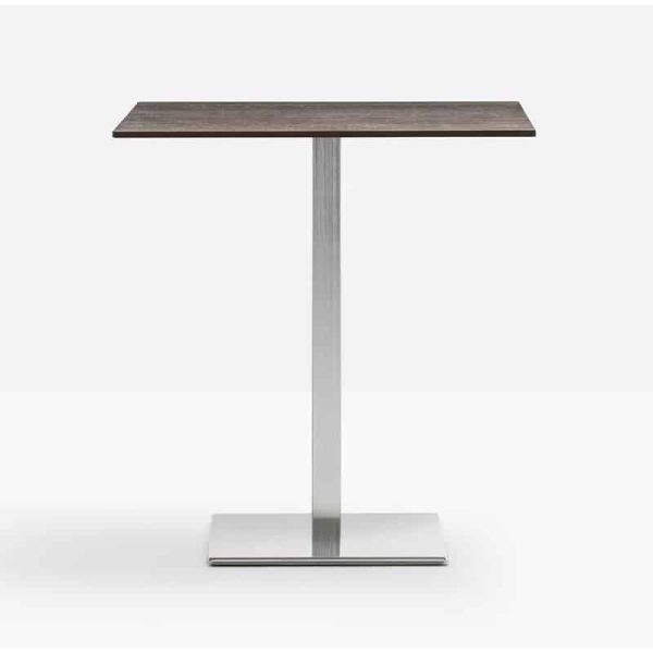 Inox 4402 Brushed Stainless Steel Dining Height Table Base DeFrae Contract Furniture